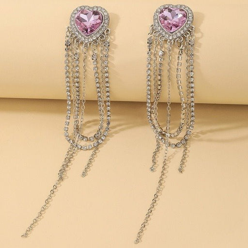 Wholesale purple rhinestone earrings JDC-ES-YWJQ021 Earrings 精巧 Wholesale Jewelry JoyasDeChina Joyas De China