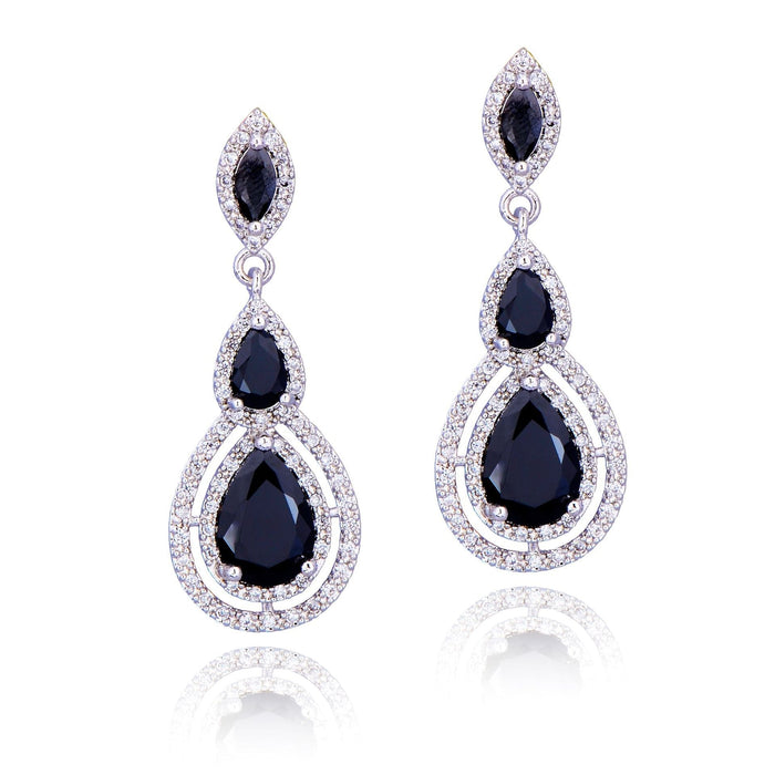 Wholesale Purple Zircon Earrings JDC-ES-Mix019 Earrings 迷茜 blue Wholesale Jewelry JoyasDeChina Joyas De China