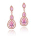 Wholesale Purple Zircon Earrings JDC-ES-Mix019 Earrings 迷茜 Pink Wholesale Jewelry JoyasDeChina Joyas De China