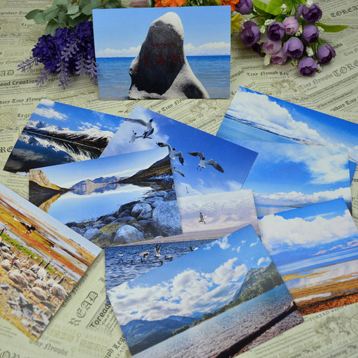 Wholesale Qinghai Lake 350gsm white card postcard 10 pieces/bag MOQ≥2 JDC-GC-Hengm025 Greeting Card 恒美 minimum 2 pieces for wholesale Wholesale Jewelry JoyasDeChina Joyas De China