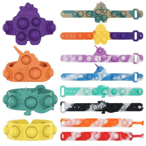 Wholesale Rainbow bubble bracelets Press Music Band JDC-FT-HC013 fidgets toy 华创 Wholesale Jewelry JoyasDeChina Joyas De China