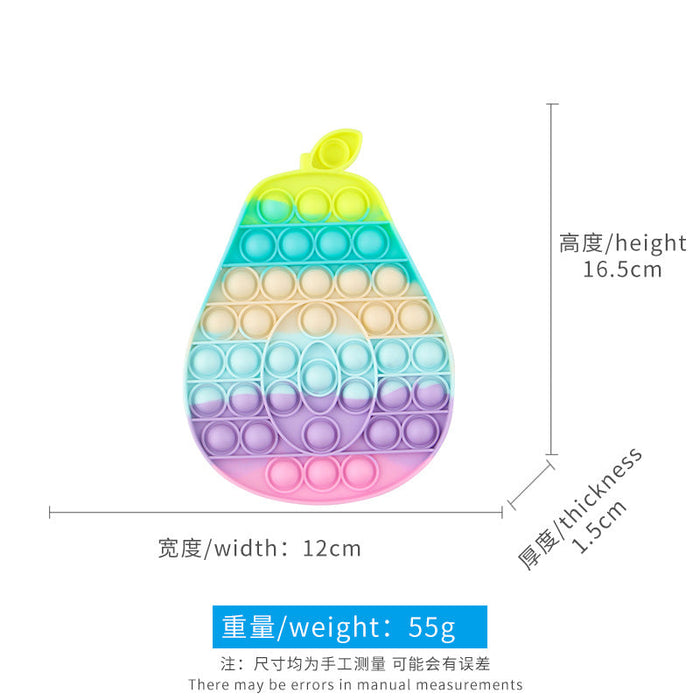 Wholesale Rainbow Children's Educational Silicone Keychains Toys JDC-TOY-AA071 fidgets toy JoyasDeChina avocado Wholesale Jewelry JoyasDeChina Joyas De China