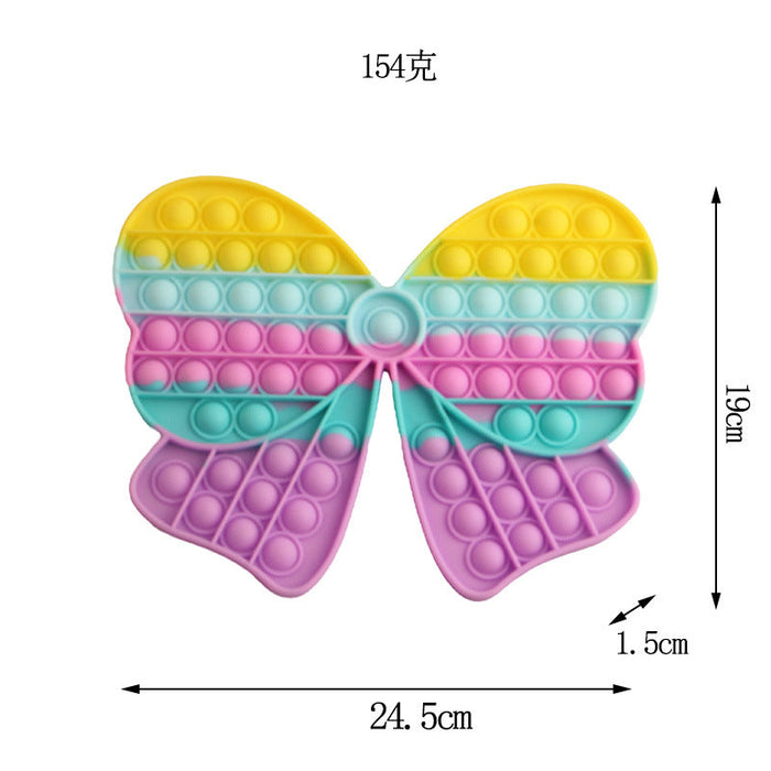Wholesale Rainbow Children's Educational Silicone Keychains Toys JDC-TOY-AA071 fidgets toy JoyasDeChina bow Wholesale Jewelry JoyasDeChina Joyas De China