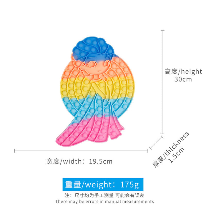 Wholesale Rainbow Children's Educational Silicone Keychains Toys JDC-TOY-AA071 fidgets toy JoyasDeChina Princess Wholesale Jewelry JoyasDeChina Joyas De China