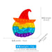 Wholesale Rainbow Children's Educational Silicone Keychains Toys JDC-TOY-AA071 fidgets toy JoyasDeChina pumpkin Wholesale Jewelry JoyasDeChina Joyas De China