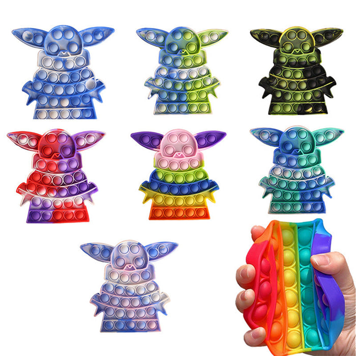 Wholesale Rainbow Children's Educational Silicone Keychains Toys JDC-TOY-AA071 fidgets toy JoyasDeChina Randomly send a Yoda Wholesale Jewelry JoyasDeChina Joyas De China