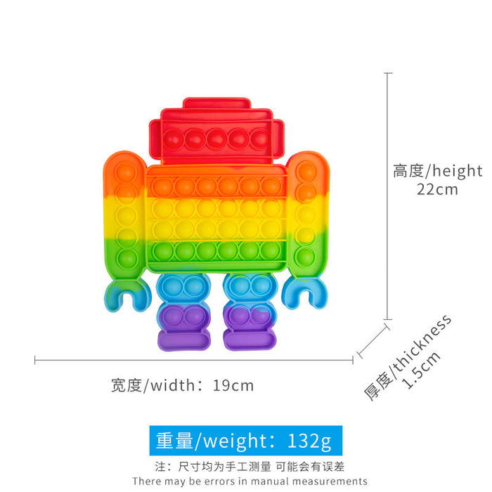 Wholesale Rainbow Children's Educational Silicone Keychains Toys JDC-TOY-AA071 fidgets toy JoyasDeChina Transformers color Wholesale Jewelry JoyasDeChina Joyas De China
