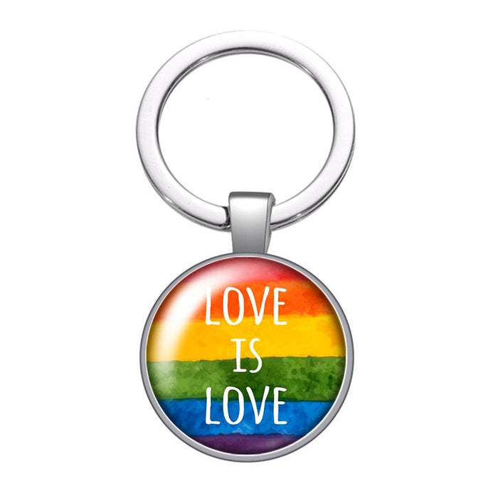 Wholesale Rainbow Flag Gemstone LGBT Keychain JDC-KC-CMX001 Keychains 晨墨兮 ZB1038-03 Wholesale Jewelry JoyasDeChina Joyas De China