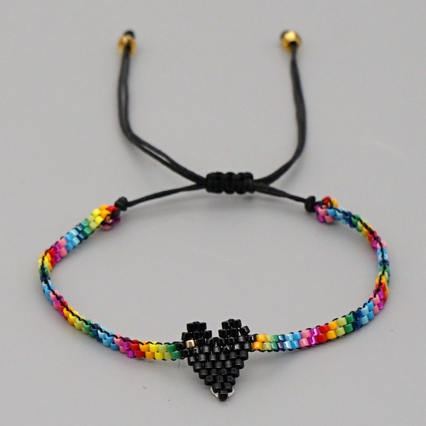 Bulk Jewelry Wholesale rainbow love Miyuki beads woven handmade bracelets JDC-gbh425 Wholesale factory from China YIWU China