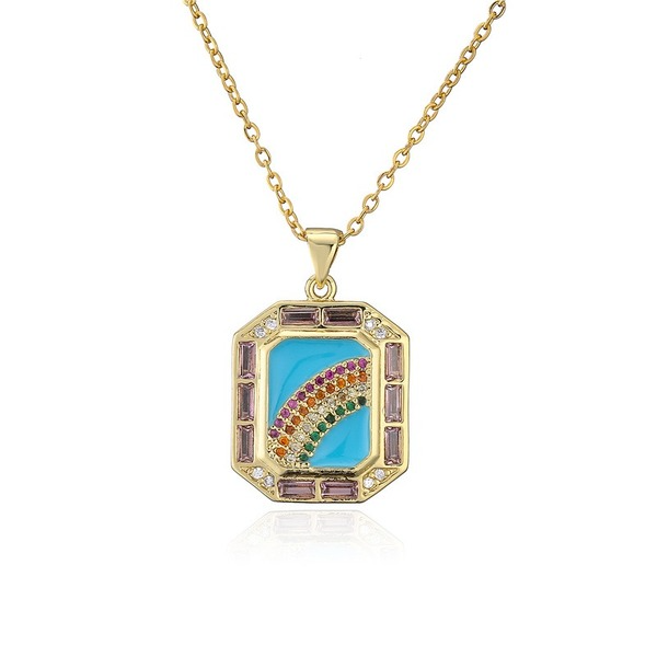 Bulk Jewelry Wholesale Rainbow pendant necklace JDC-ag139 Wholesale factory from China YIWU China
