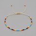 Bulk Jewelry Wholesale rainbow small beads pure hand-woven Miyuki rice bead bracelet JDC-gbh359 Wholesale factory from China YIWU China