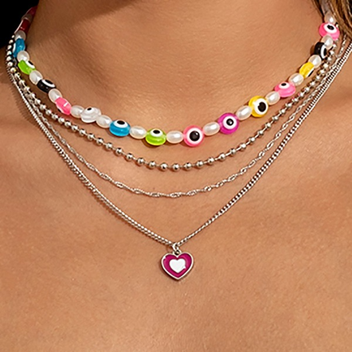 Wholesale Random Color Eye Necklace JDC-NE-KJ180 necklaces JoyasDeChina Wholesale Jewelry JoyasDeChina Joyas De China