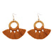 Wholesale Rattan Cotton Tassel Earrings JDC-ES-GSJM084 Earrings 杰米 brown E68456 Wholesale Jewelry JoyasDeChina Joyas De China