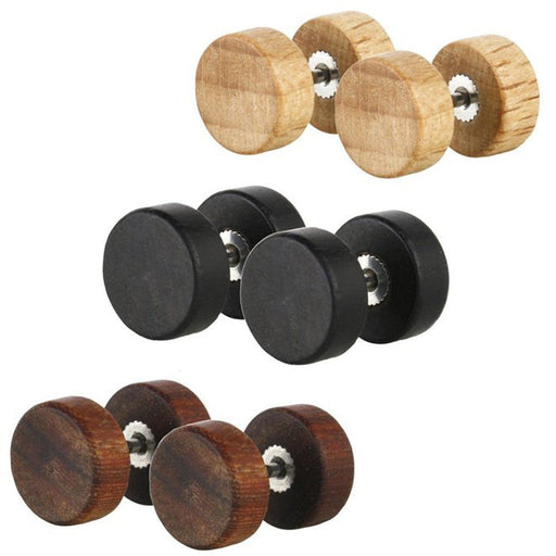 Wholesale raw wood Earrings JDC-ES-LX011 Piercings JoyasDeChina Wholesale Jewelry JoyasDeChina Joyas De China