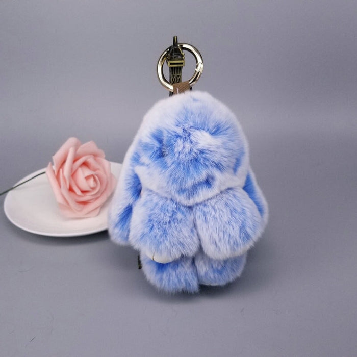 Wholesale real Rex rabbit hair rabbit Keychain MOQ ≥ 10 JDC-KC-YZ008 Keychains 永泽 1 minimum 10 pieces for wholesale Wholesale Jewelry JoyasDeChina Joyas De China