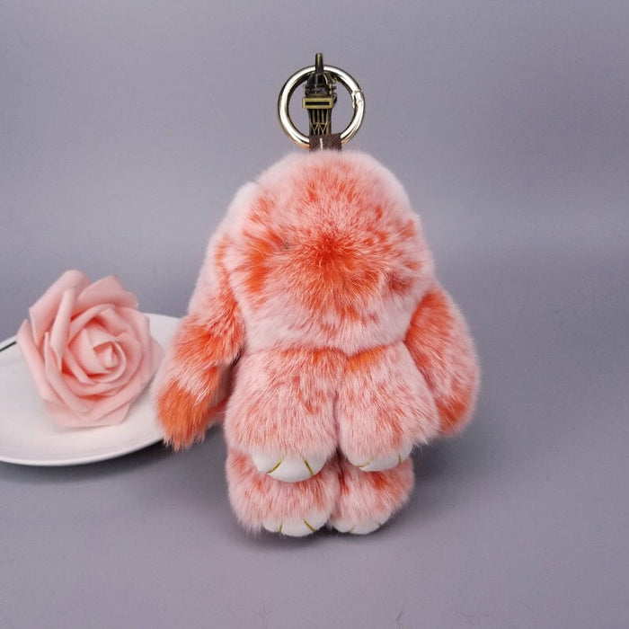 Wholesale real Rex rabbit hair rabbit Keychain MOQ ≥ 10 JDC-KC-YZ008 Keychains 永泽 3 minimum 10 pieces for wholesale Wholesale Jewelry JoyasDeChina Joyas De China