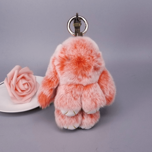 Wholesale real Rex rabbit hair rabbit Keychain MOQ ≥ 10 JDC-KC-YZ008 Keychains 永泽 Wholesale Jewelry JoyasDeChina Joyas De China