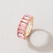 Wholesale rectangular multi-color Rhinestone ring JDC-RS-C291 Rings JoyasDeChina 20031 Pink Wholesale Jewelry JoyasDeChina Joyas De China