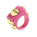 Bulk Jewelry Wholesale red acrylic inlaid metal bean ring JDC-RS-RXJQ005 Wholesale factory from China YIWU China