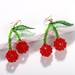 Bulk Jewelry Wholesale red alloy cherry earrings JDC-ES-V067 Wholesale factory from China YIWU China