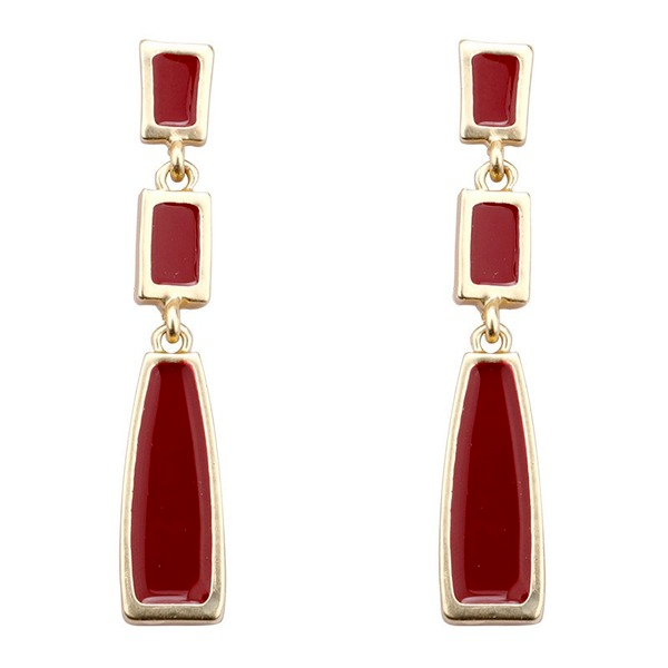 Bulk Jewelry Wholesale red alloy earrings JDC-ES-RL179 Wholesale factory from China YIWU China