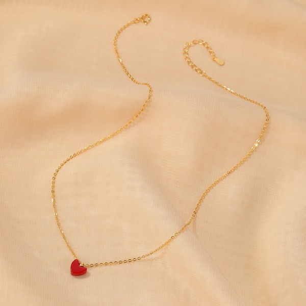 Bulk Jewelry Wholesale red alloy love necklace JDC-NE-D655 Wholesale factory from China YIWU China