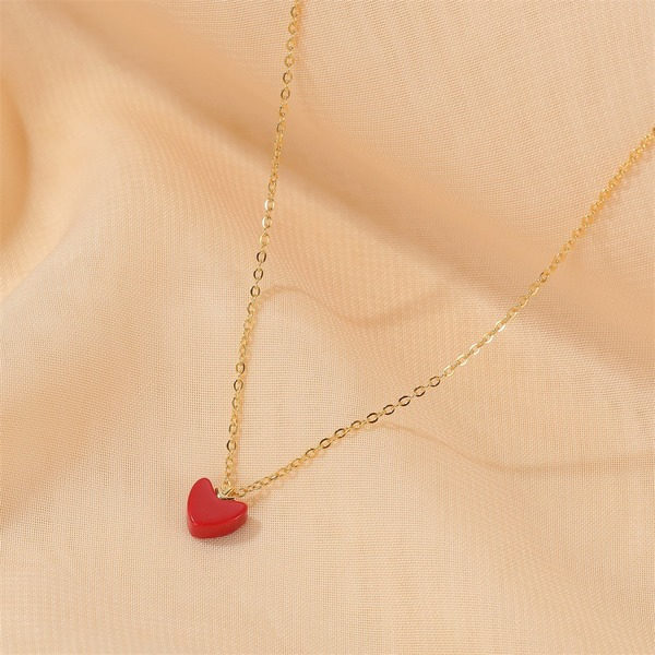 Bulk Jewelry Wholesale red alloy love necklace JDC-NE-D655 Wholesale factory from China YIWU China