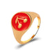 Wholesale red alloy ring JDC-RS-D737 Rings 晴雯 02 Wholesale Jewelry JoyasDeChina Joyas De China