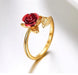 Wholesale red alloy rose flower ring JDC-RS-SF003 Rings 少峰 Wholesale Jewelry JoyasDeChina Joyas De China