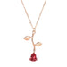 Bulk Jewelry Wholesale red alloy rose necklace JDC-NE-D598 Wholesale factory from China YIWU China