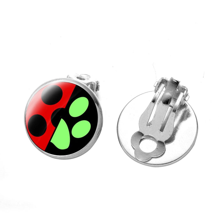 Wholesale red alloy seven-star ladybug girl earrings JDC-ES-SongX003 Earrings 淞香 3 Wholesale Jewelry JoyasDeChina Joyas De China