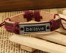 Bulk Jewelry Wholesale red alloy twine leather bracelet JDC-BT-RXPK001 Wholesale factory from China YIWU China