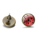 Wholesale red alloy writing wheel eye earrings JDC-ES-SongX002 Earrings 淞香 Wholesale Jewelry JoyasDeChina Joyas De China