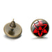 Wholesale red alloy writing wheel eye earrings JDC-ES-SongX002 Earrings 淞香 Ancient bronze 8 12MM Wholesale Jewelry JoyasDeChina Joyas De China