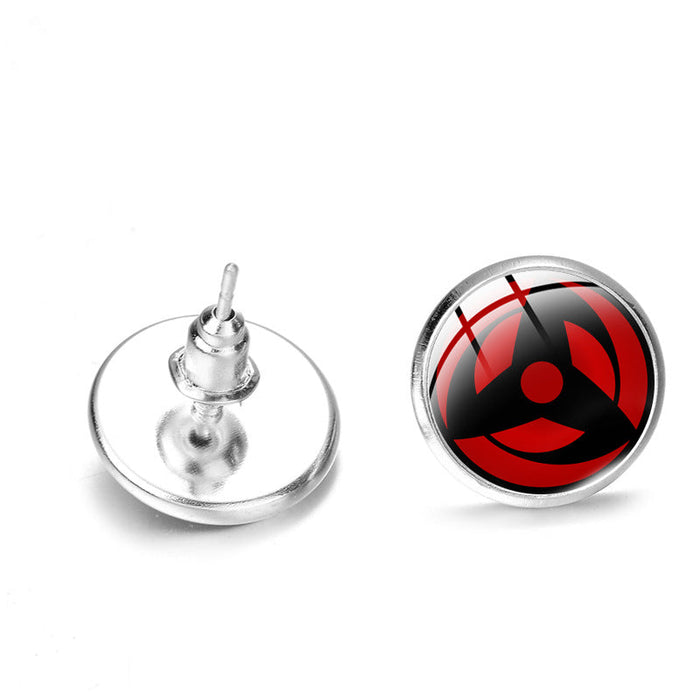 Wholesale red alloy writing wheel eye earrings JDC-ES-SongX002 Earrings 淞香 Baik10 12MM Wholesale Jewelry JoyasDeChina Joyas De China