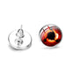 Wholesale red alloy writing wheel eye earrings JDC-ES-SongX002 Earrings 淞香 White K4 12MM Wholesale Jewelry JoyasDeChina Joyas De China