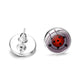 Wholesale red alloy writing wheel eye earrings JDC-ES-SongX002 Earrings 淞香 White K9 12MM Wholesale Jewelry JoyasDeChina Joyas De China