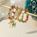 Wholesale red and green rice bead alloy Christmas rings JDC-RS-NZ005 Rings JoyasDeChina Wholesale Jewelry JoyasDeChina Joyas De China