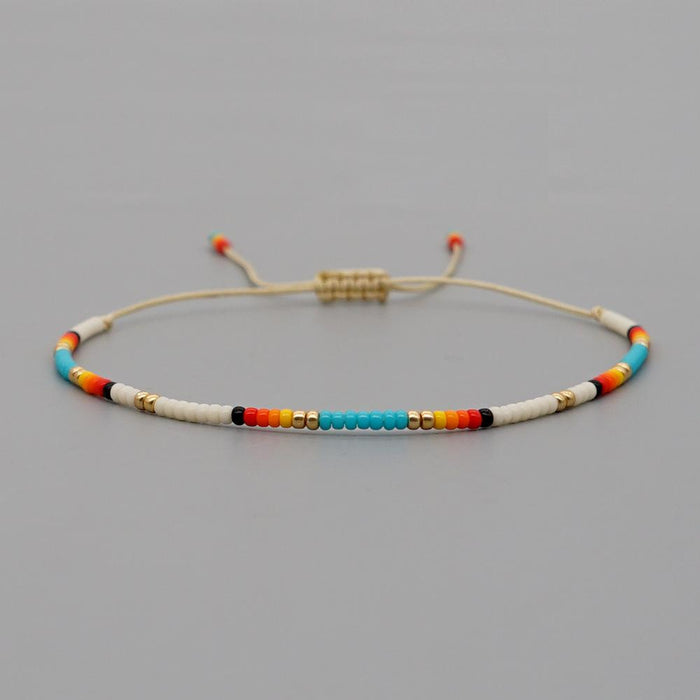 Bulk Jewelry Wholesale red bohemian folk wind braided beaded bracelet JDC-gbh288 Wholesale factory from China YIWU China