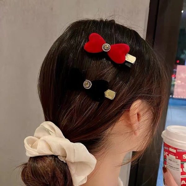 Wholesale Red Bow Cloth Hair Clips JDC-HC-GSMC007 Hair Clips 曌彩 Wholesale Jewelry JoyasDeChina Joyas De China