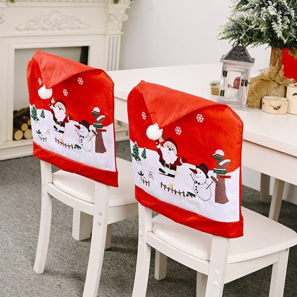 Bulk Jewelry Wholesale red cloth Santa Snowman chair cover JDC-CS-HB024 Wholesale factory from China YIWU China