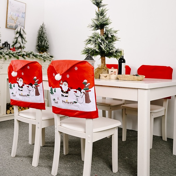 Bulk Jewelry Wholesale red cloth Santa Snowman chair cover JDC-CS-HB024 Wholesale factory from China YIWU China
