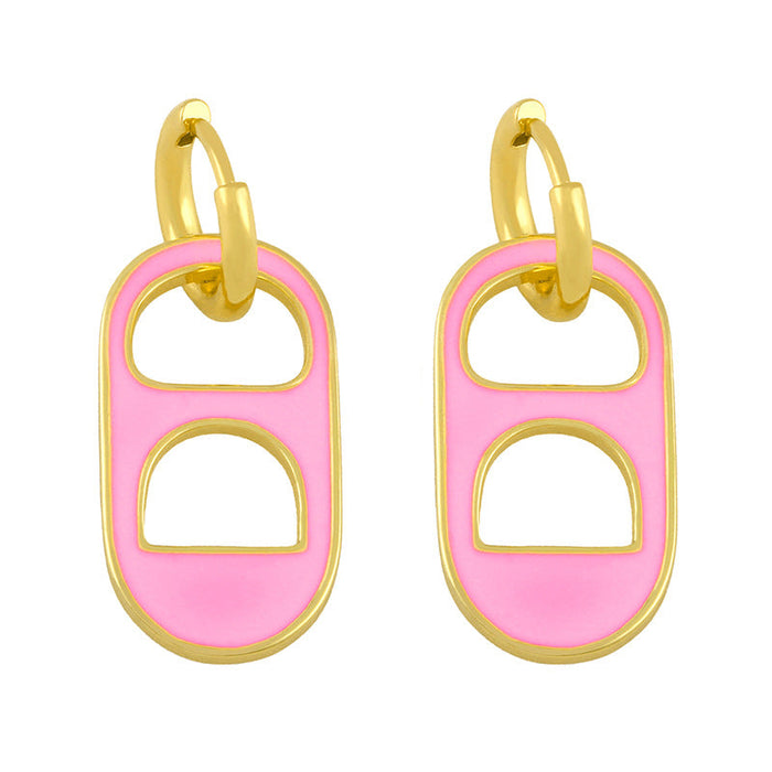 Wholesale red copper Earrings JDC-ES-AS072 Earrings 翱?N pink Wholesale Jewelry JoyasDeChina Joyas De China