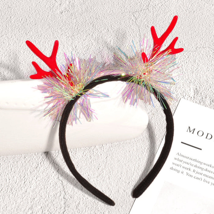 Wholesale red flannel hair band JDC-HD-PZ003 Headband 蒲钻 Colored antlers Wholesale Jewelry JoyasDeChina Joyas De China