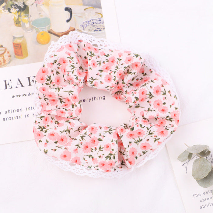 Wholesale red floral lace fabric Hair Scrunchies JDC-HS-YL023 Hair Scrunchies JoyasDeChina 1 Wholesale Jewelry JoyasDeChina Joyas De China