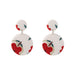 Wholesale red flower acrylic Earrings JDC-ES-MS173 Earrings JoyasDeChina Wholesale Jewelry JoyasDeChina Joyas De China