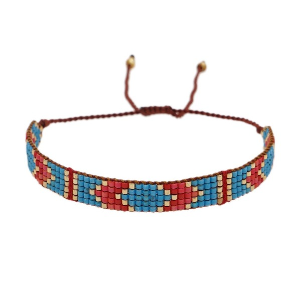 Bulk Jewelry Wholesale red geometric rice beads hand-made braided bracelet JDC-gbh298 Wholesale factory from China YIWU China