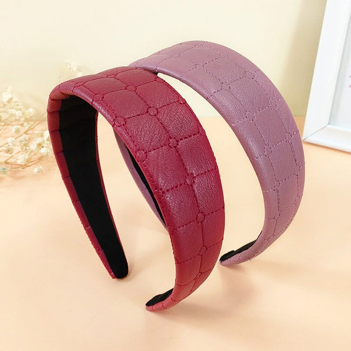 Wholesale red leather hair band JDC-HD-O345 Headband 潮炫 Wholesale Jewelry JoyasDeChina Joyas De China