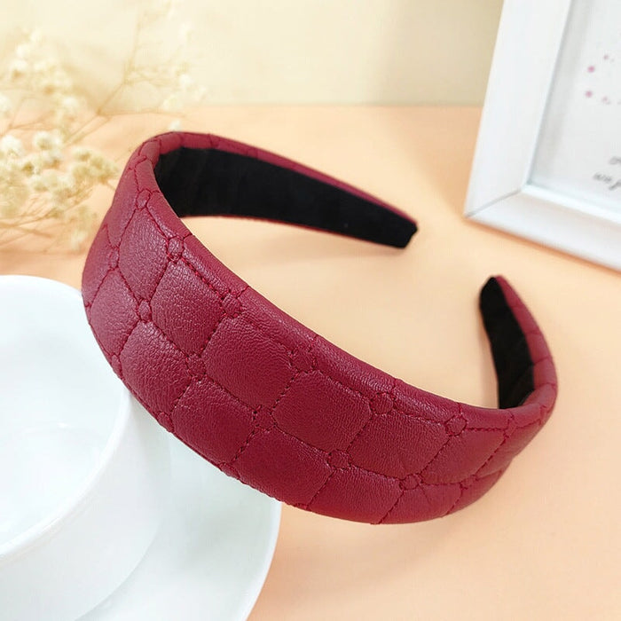 Wholesale red leather hair band JDC-HD-O345 Headband 潮炫 Red Wholesale Jewelry JoyasDeChina Joyas De China