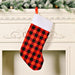 Bulk Jewelry Wholesale red linen Christmas large small plaid socks JDC-CS-HB006 Wholesale factory from China YIWU China